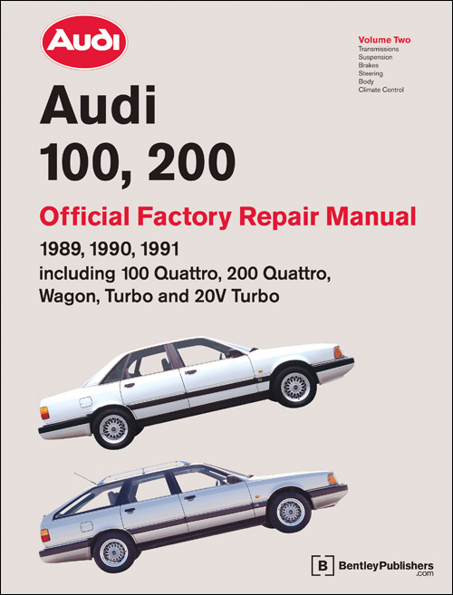 Audi
100, 200: 1989-1991
Official Factory Repair Manual volume 2 front cover